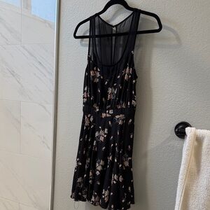 Urban Outfitters Black Floral Mini Dress